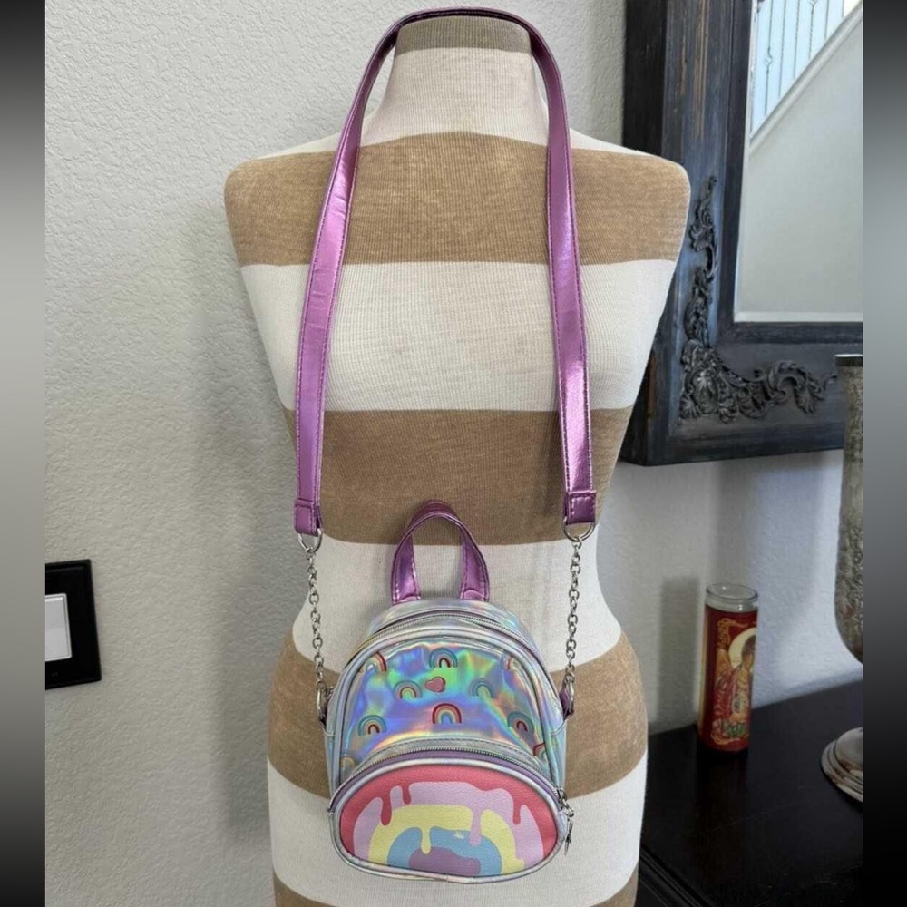 Girls mini rainbow backpack purse